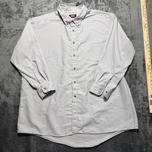Red Kap Button-Down Shirt Mens 3XL Gray SP90SV4